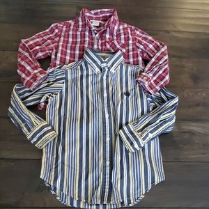 Boys long sleeve button shirt lot Chaps / Cherokee
